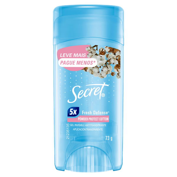 Desodorante Stick Gel Secret Cotton Leve Mais Pague Menos 73g