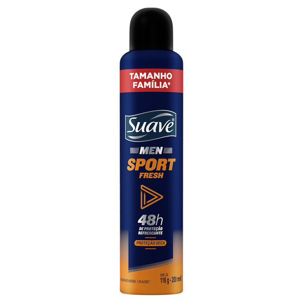 Desodorante Suave Aerosol Men Sports 200ml