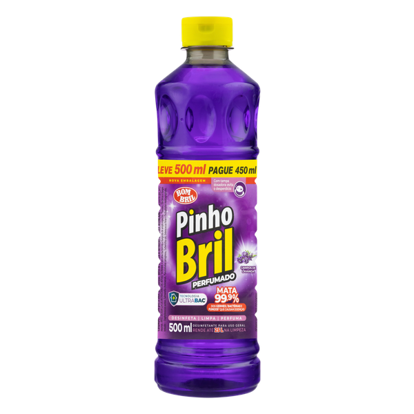Desinfetante Pinho Bril Lavanda Leve 500ml Pague 450ml