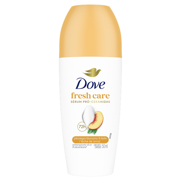 Desodorante Roll-On Dove Feminino Pêssego e Leite de Arroz 50ml