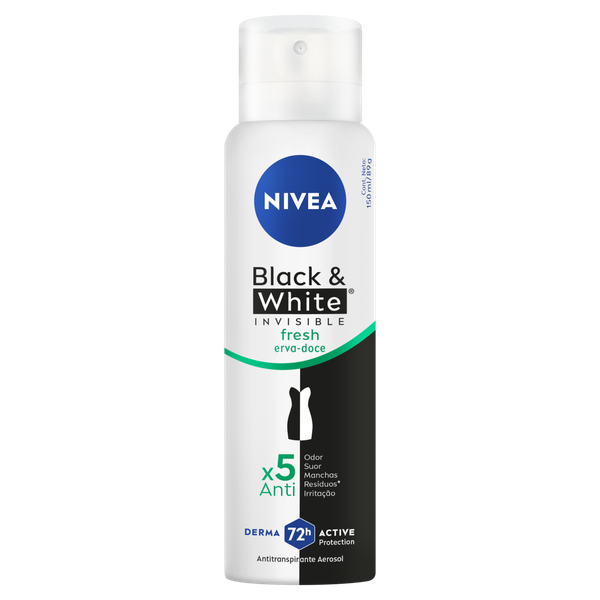 Desodorante Aerosol Nivea Feminino Black & White Fresh 150ml
