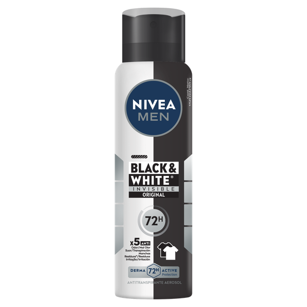 Desodorante Masculino Nivea Men Black & White Invisible Aerosol 150ml
