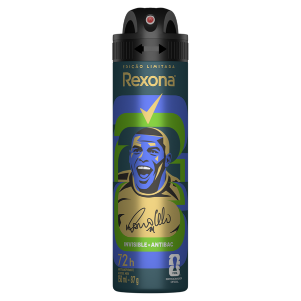 Desodorante Aerosol Rexona Masculino Antibacterial Invisible 150ml