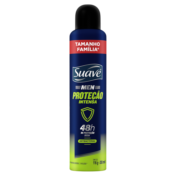 Desodorante Aerosol Suave Antitranspirante Proteção Intensa Men 200ml