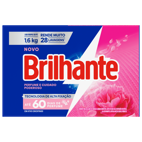 Detergente em Pó Brilhante Cuidado Total 1,6kg