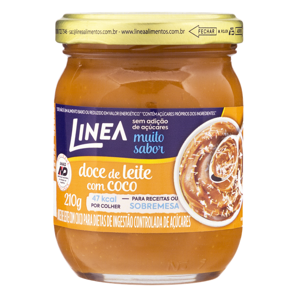 Doce de Leite Linea sem Açúcar Coco 210g
