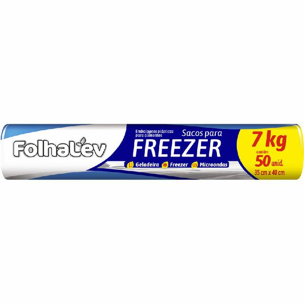 Embalagem para Freezer Folhalev 7kg 50 Unidades