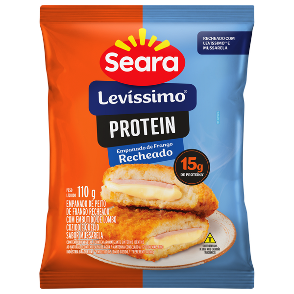 Empanado Steak Frango Seara Recheado Levíssimo Mussarela 110g
