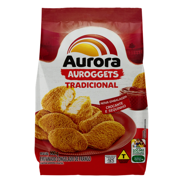 Empanado Aurora Auroggets Tradicional 900g