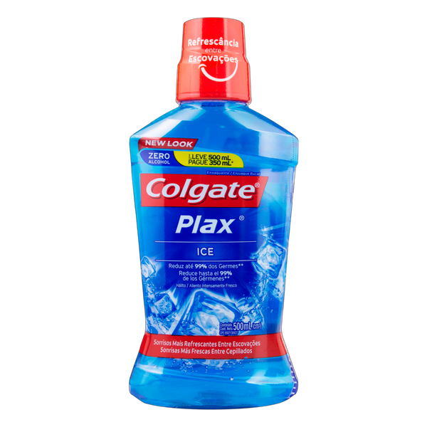 Enxaguante Bucal Colgate Plax Ice Leve 500ml Pague 350ml