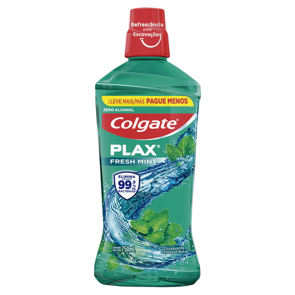 Enxaguante Bucal Colgate Plax Zero Leve 750 Pague 500 Fresh Mint