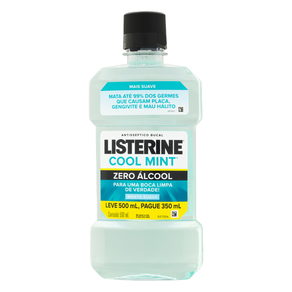 Enxaguante Bucal Listerine Zero Leve 500ml Pague 350ml