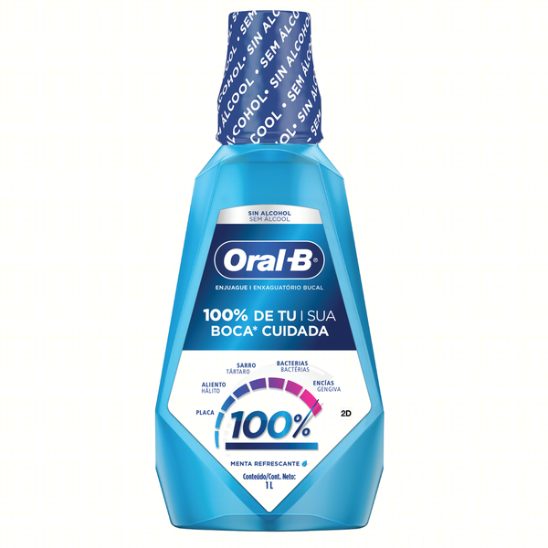 Enxaguante Bucal Oral B sem Álcool 1L