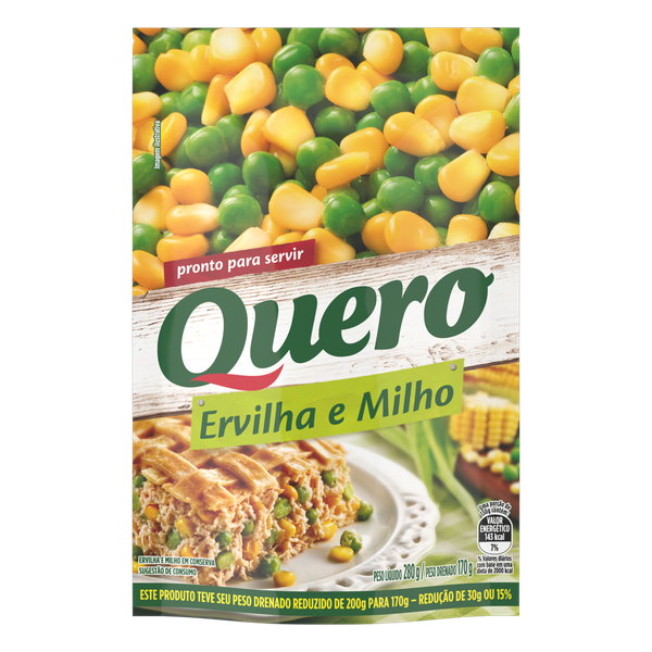 Ervilha e Milho Quero Sachê 170g