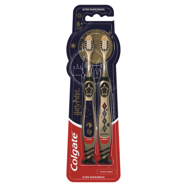 Escova Dental Colgate Ultra Macia Infantil 2 Unidades Harry Potter