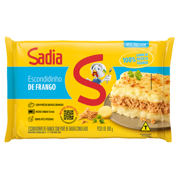 Escondidinho Sadia Frango Desfiado com Purê de Batata 600g