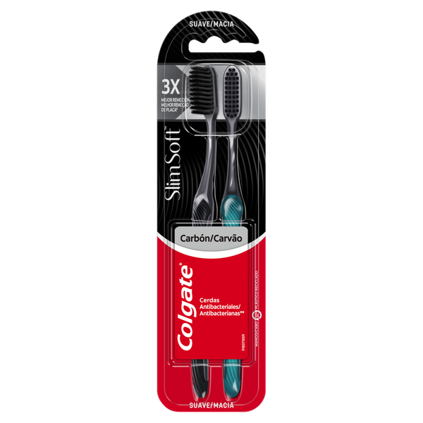Escova Dental Colgate Slim Soft Black Leve 2 Pague 1