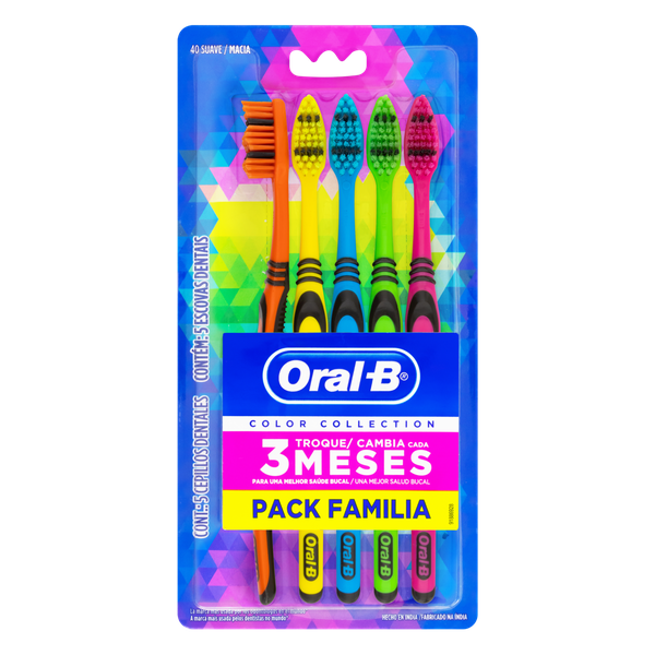 Escova Dental Oral-B Color Collection 5 Unidades