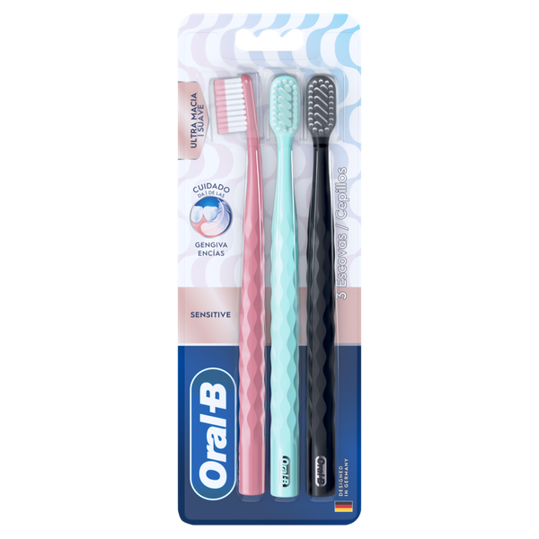 Escova Dental Oral B Iconic Ultra Soft 3 Unidades