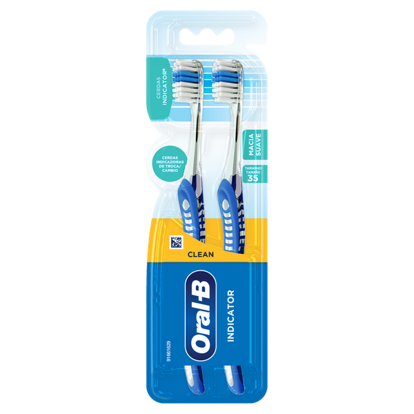 Escova Dental Oral-B Indicator Plus 35 2 Unidades