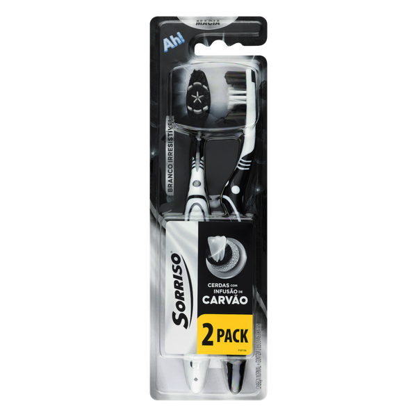 Escova Dental Sorriso Charcoal 2 Unidades