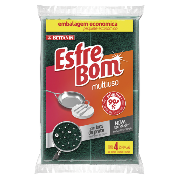Esponja Esfrebom Econômica 4 Unidades