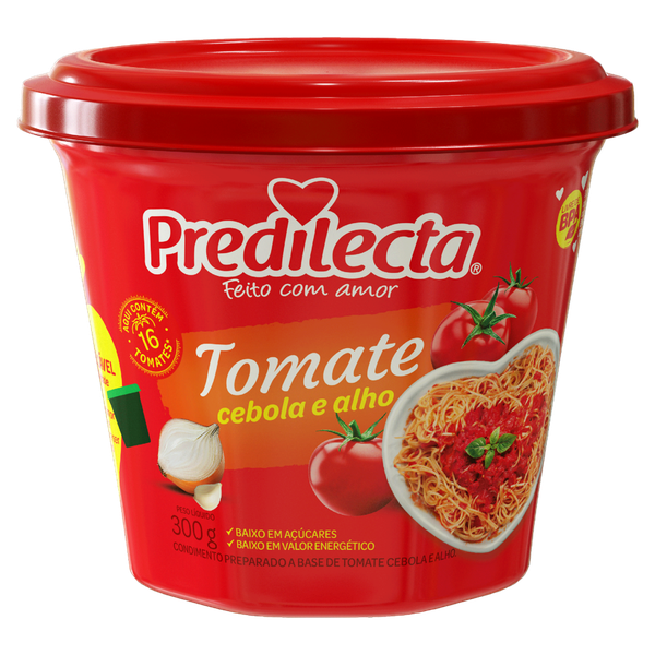 Extrato de Tomate Predilecta Pote 300g Cebola e Alho