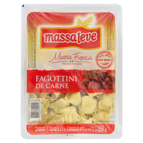 Fagottini Massa Leve Carne 350g