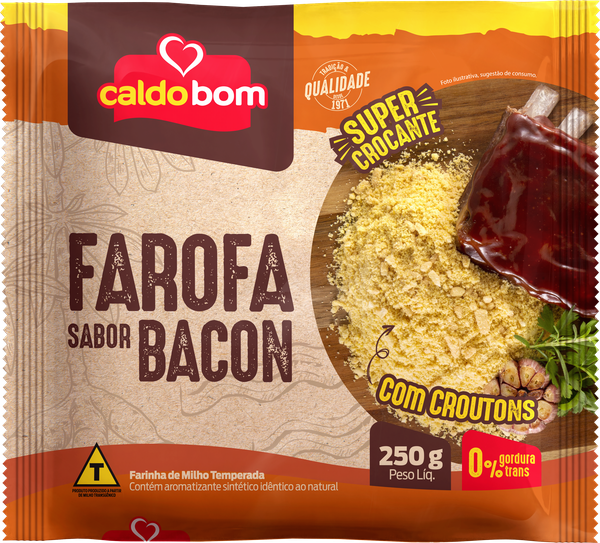 Farofa de Milho Caldo Bom Croc 250g, Bacon