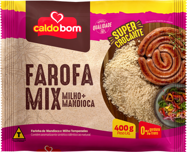 Farofa Mandioca Caldo Bom 800g Tradicional