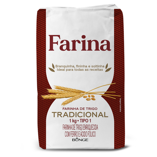 Farrinha de Trigo Farina Tipo 1 Papel 1kg