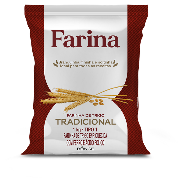 Farrinha de Trigo Farina Tipo 1 Plástico 1kg