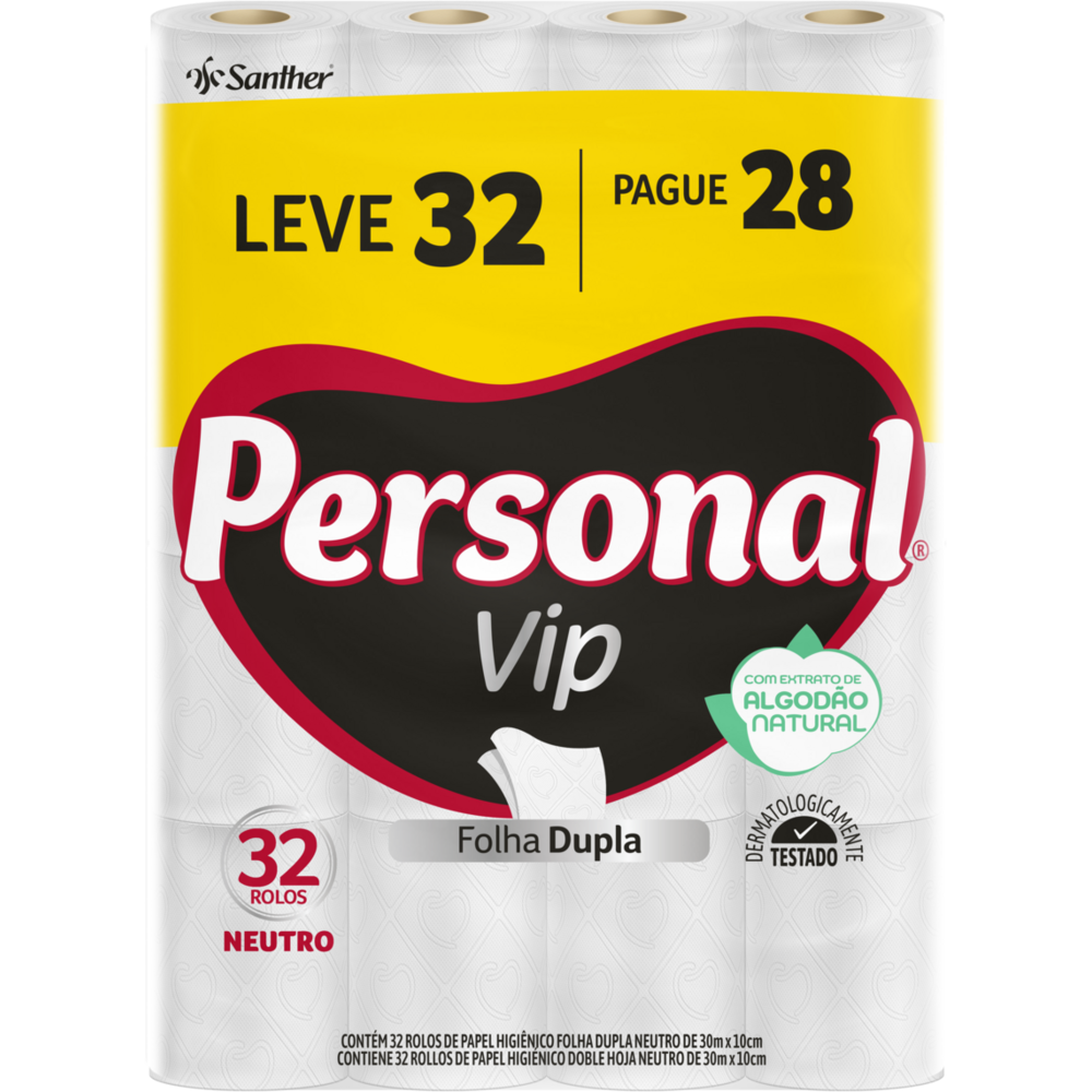 PAPEL HIG PERSONAL VIP FD 30M L32P28 NEUTRO