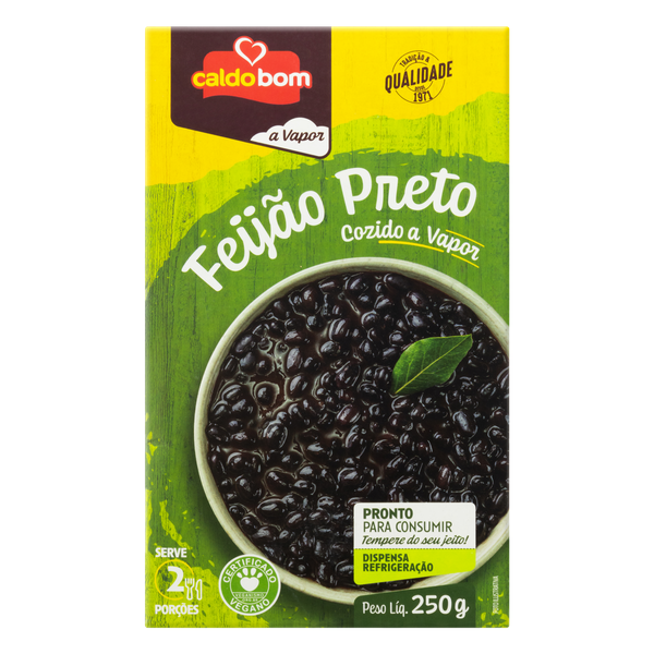 Feijão Pronto Preto Caldo Bom 250g