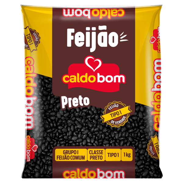 Feijão Preto Caldo Bom 1kg