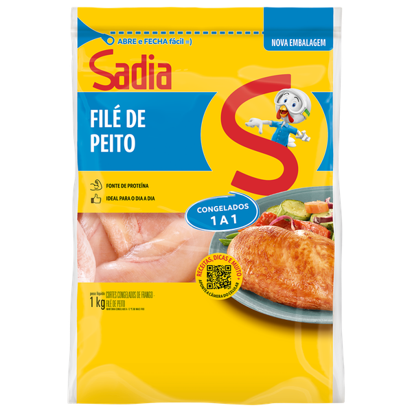 Filé de Peito de Frango IQF Congelado Sadia 1kg