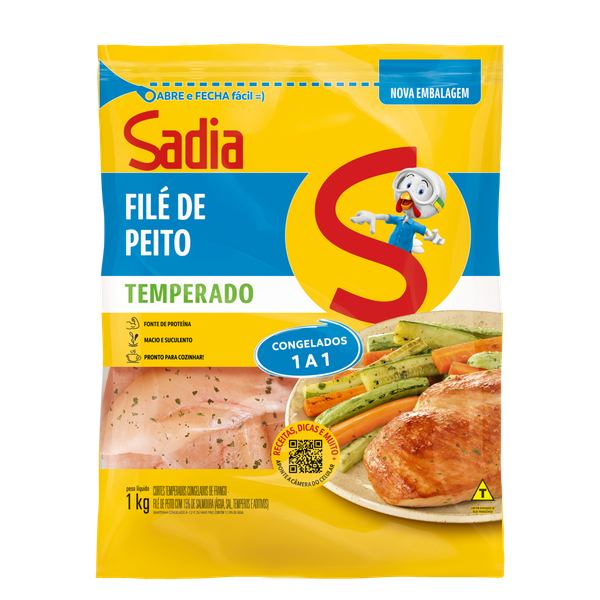 Filé de Peito Sadia Temperada Iqf 1kg