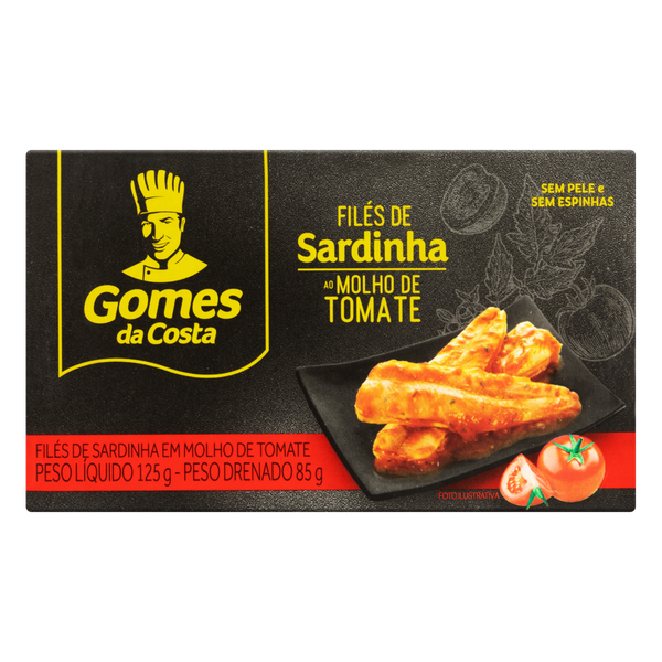 Filé de Sardinha Gomes da Costa Tomate 125g