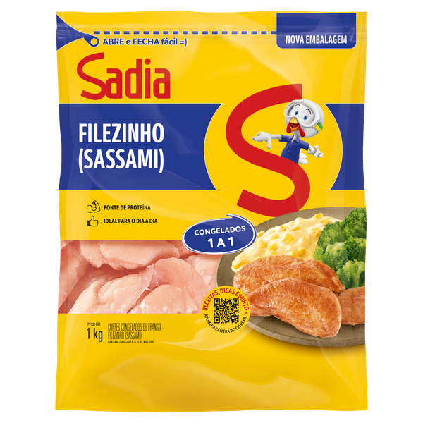Filezinho de Frango IQF Congelado Sadia 1kg