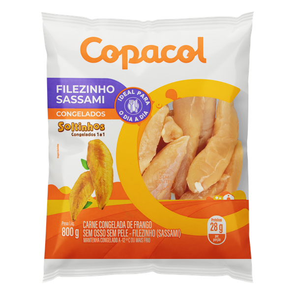Filezinho Sassami de Frango Congelado Copacol 800g
