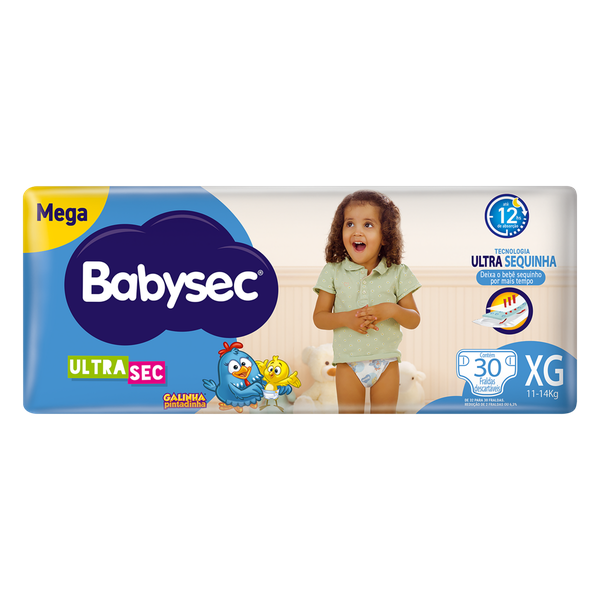Fralda Babysec Galinha Pintadinha Mega Xg 30 Unidades