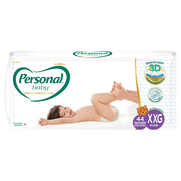 Fralda Personal Baby Premium Protection XXG 44 Unidades