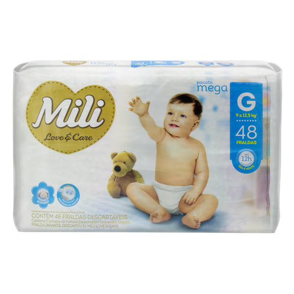 Fralda Love Care Mega G Mili 48 Unidades