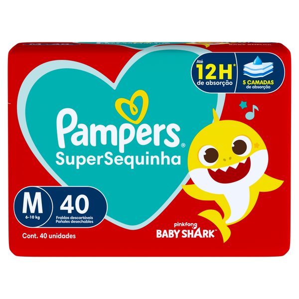 Fralda Pampers Supersec Mega M 40 Unidades