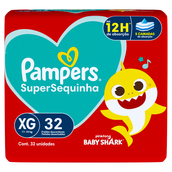 Fralda Pampers Supersec Mega XG 32 Unidades