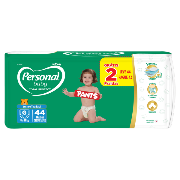 Fralda Personal Baby Pants G Leve 44 Pague 42