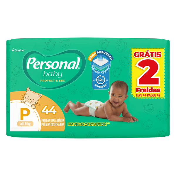 Fralda Personal Baby Protetor Sec para Leve 44 Pague 42
