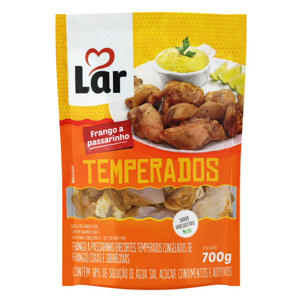 Frango à Passarinho Temperado Lar 700g