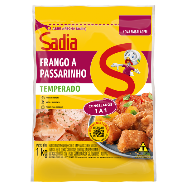 Frango à Passarinho Temperado Sadia 1kg