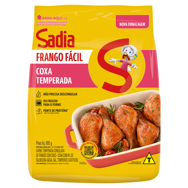 Frango Fácil Sadia Coxas Alho Cebola 800g